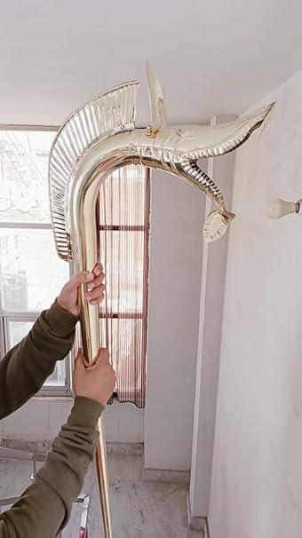 Medieval Brass Carnyx of Tintignac Celtic Deskford War Horn Fully Playable Gold 18 Gauge Brass