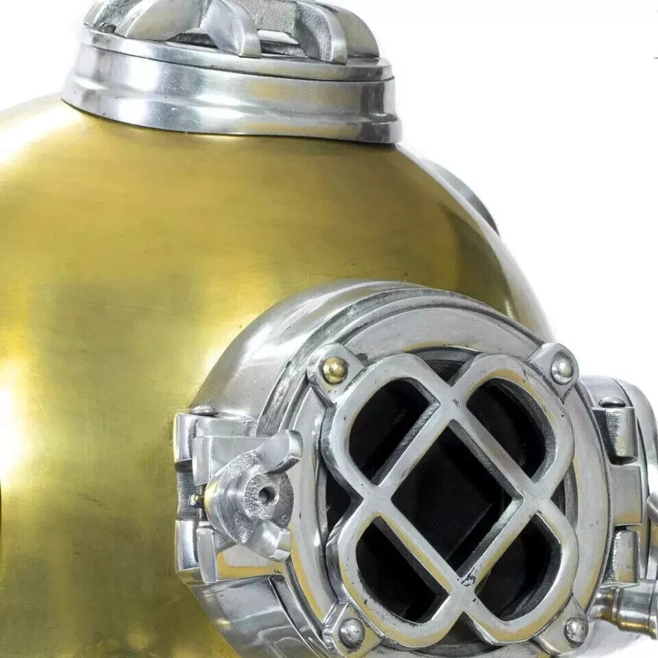 18" Mark V Navy Diver Helmet – Antique Brass Replica