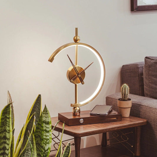 Stylish Lamp Clock with Charging Functionality