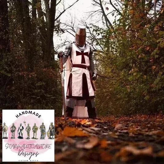 Medieval Templar Knight Full Body Set Armour Cosplay Halloween Sword Armor Suit