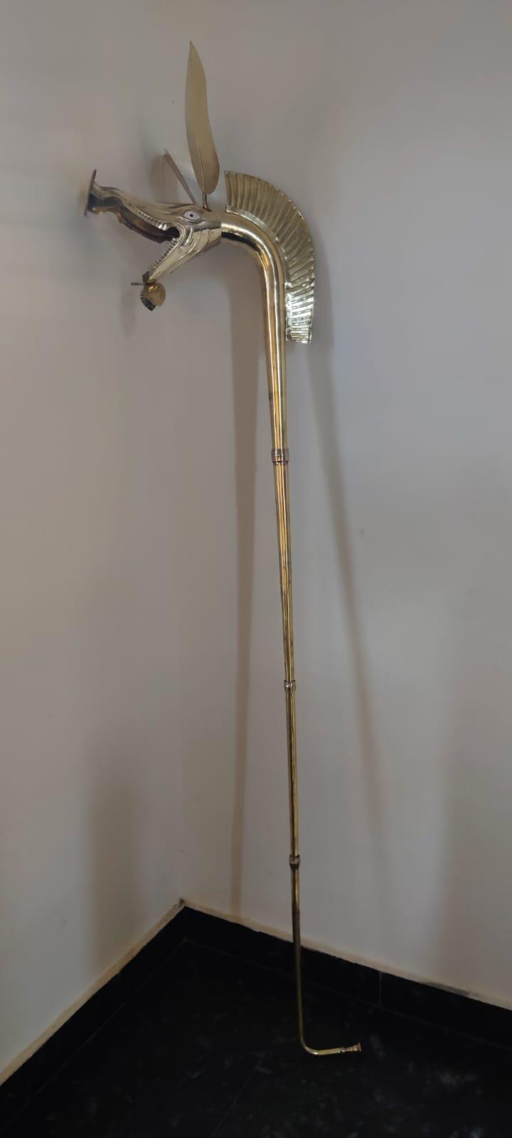 Medieval Celtic Deskford Carnyx – Fully Playable 18-Gauge Brass War Horn