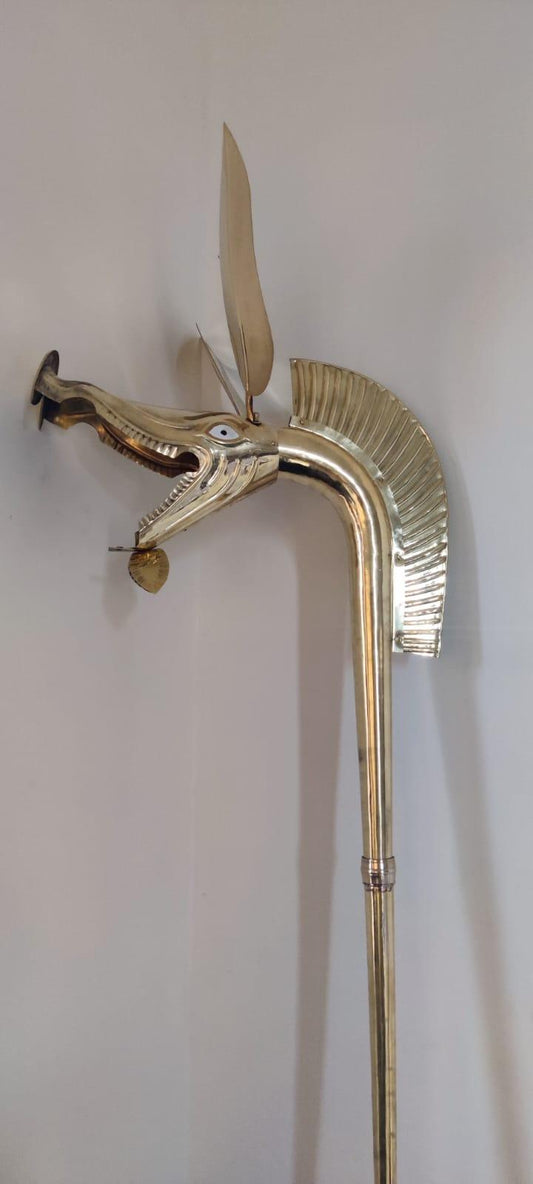 Medieval Celtic Deskford Carnyx – Fully Playable 18-Gauge Brass War Horn