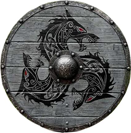 Gray Fenrir the Dread Wolf Plank Shield 24''