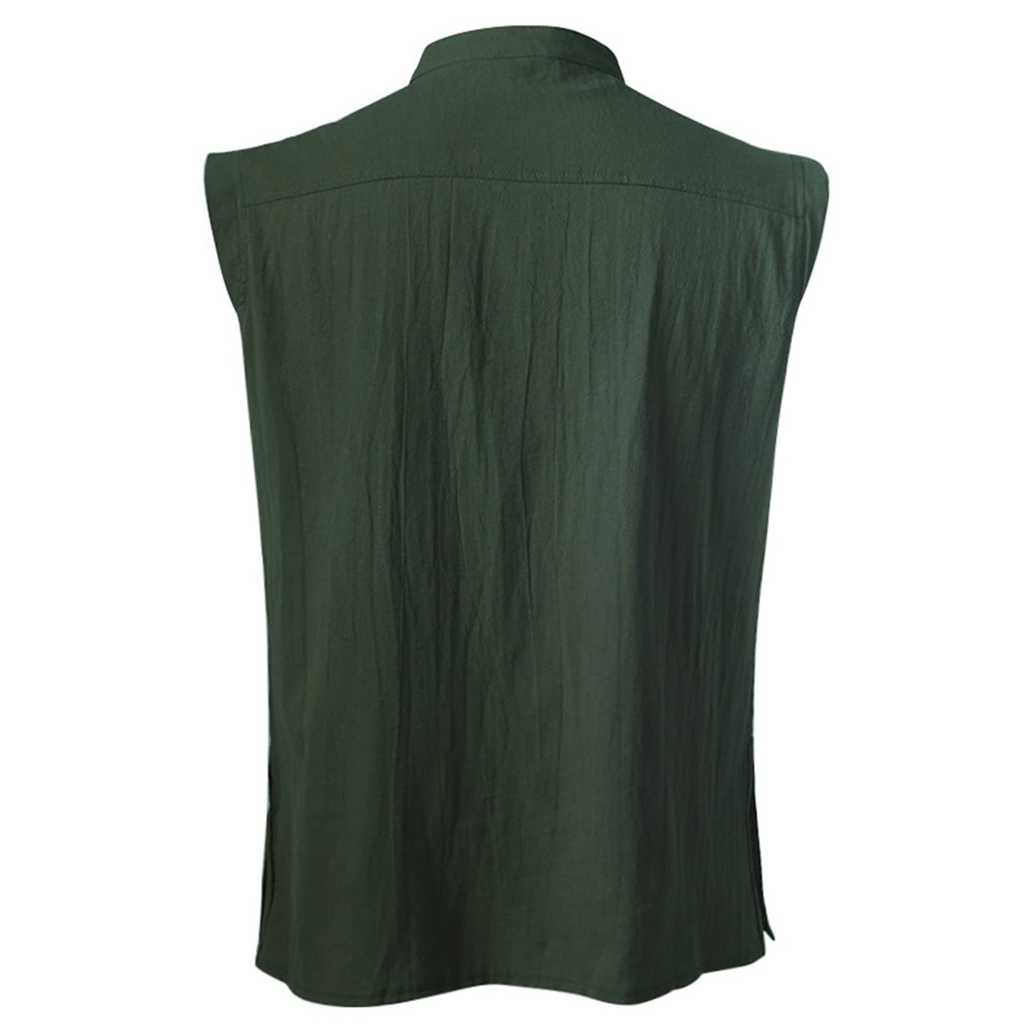 Sleeveless Short Torso Slit-Side Over Tunic