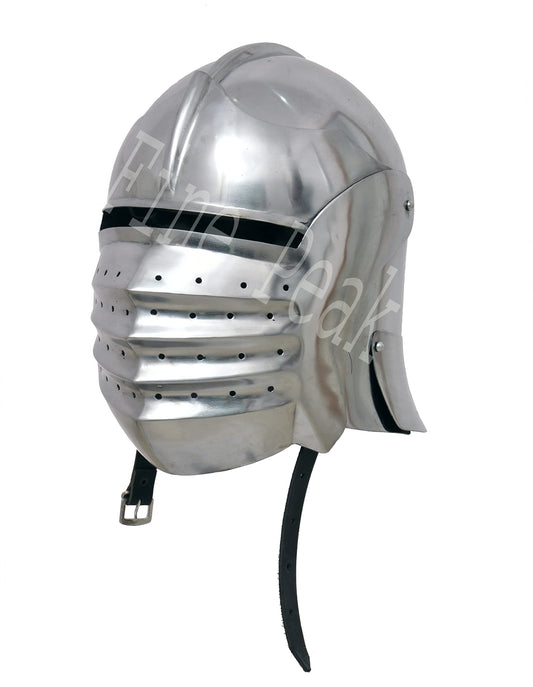 Medieval North Italian bellows face Visored Sallet Late Helmet