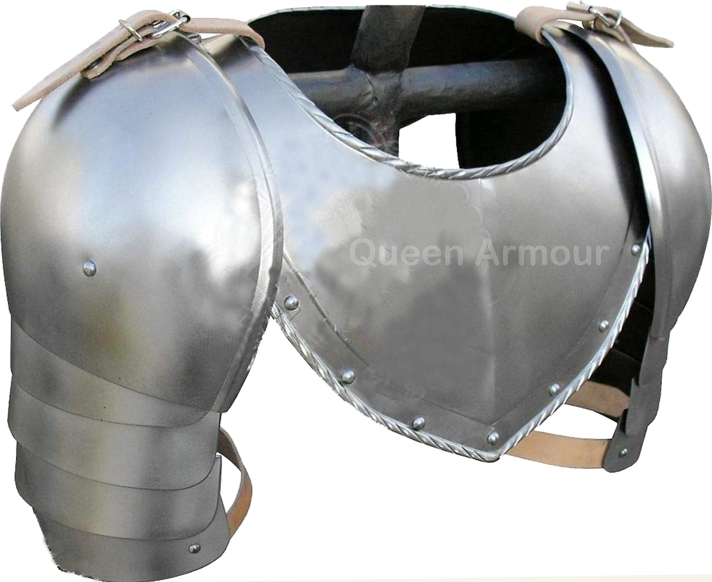 Medieval Iron Gorget Spaulders Arm Shoulder Set