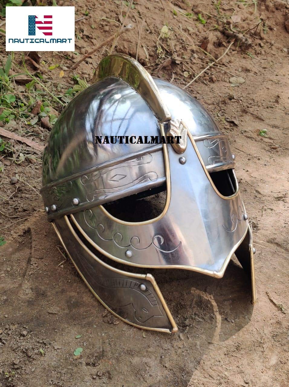 Viking Wolf Ancient Armor Helmet Handcrafted