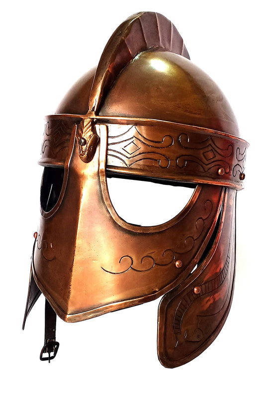 Handcrafted Viking Wolf Armor Helmet