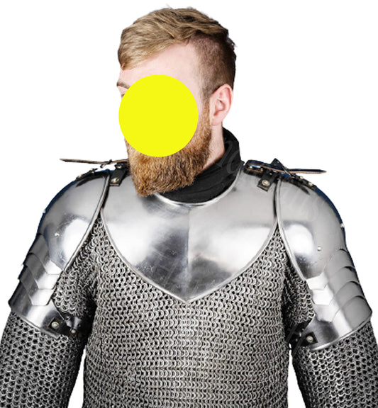 Medieval Silver Knight Armor Chainmail Shirt