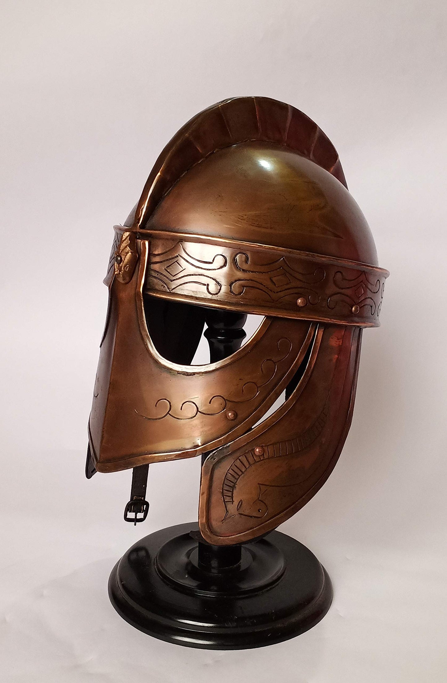 Handcrafted Viking Wolf Armor Helmet