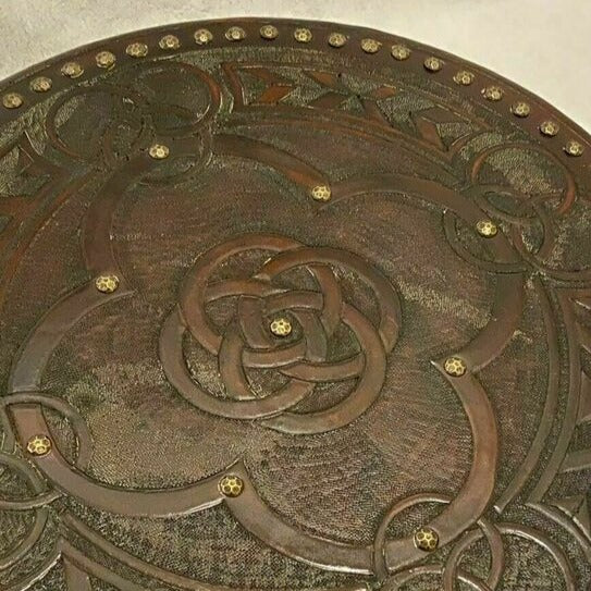 Celtic Five Fold Carved Viking Shield, 24"