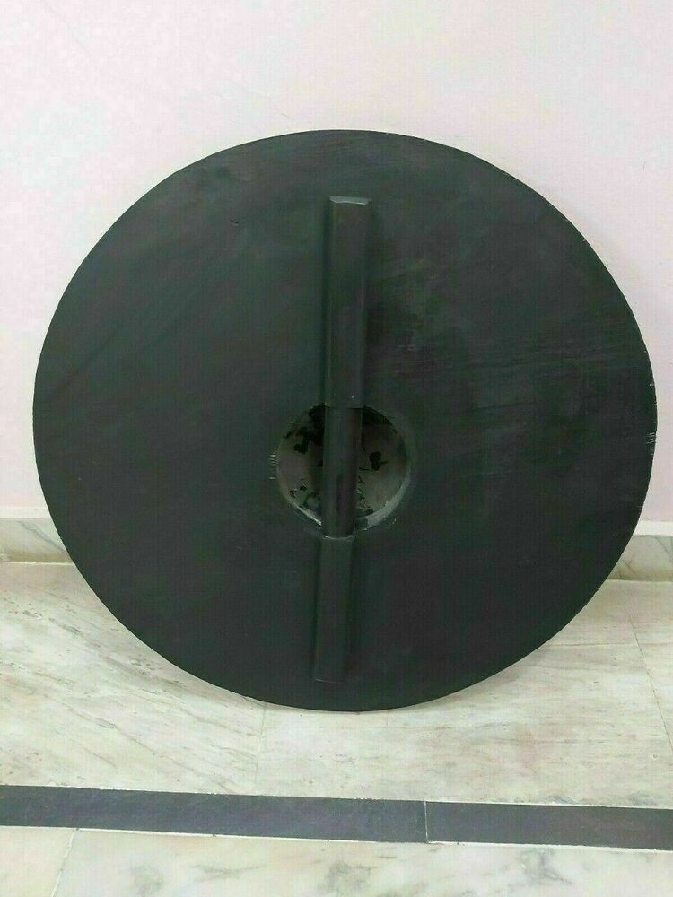 Ivar the Boneless Red and Black Slavic Sun Plank Viking Shield, 24"