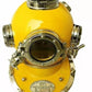 Antique Yellow 18" Diving Helmet US Navy Mark V Scuba Divers Helmet Replica