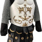 Medieval Roman Cuirass Greek Muscle Armor White LARP Knight Armor Halloween Costume - collectiblegiftitems