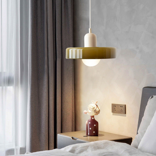 Coloured Glass Pendant Light Bauhaus Style