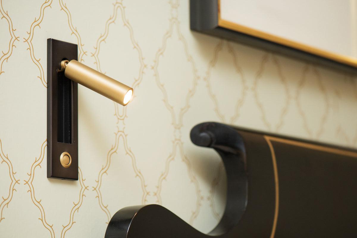 Integrated bedside sconce, contemporary design