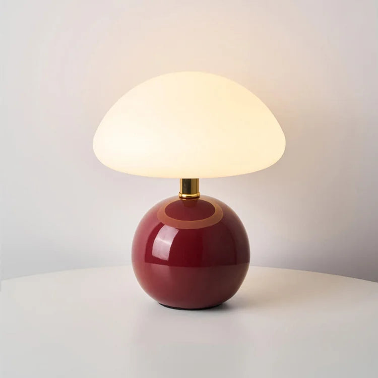 Creamy Mushroom Table Lamp, French Style