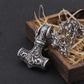 Never Fade thor&#39;s hammer mjolnir pendant necklace viking scandinavian norse viking necklace Men Stainless Steel gift