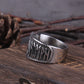 Mens Viking Valknut Stainless Steel Ring Futhark Runes Compass Ring Odin Nordic Amulet Jewelry