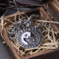 Men 316L stainless steel norse Viking odin&#39;s wolf rune vantage necklace with gift bag and wooden box