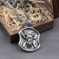 Stainless Steel Men Viking Warrior with viking axe on viking Shield pendant necklace as men gift