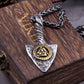 Stainless Steel Viking Necklace Men Antique Gray Spear Pendants Rune valknut Necklaces Scandinavian Norse Jewelry Gift