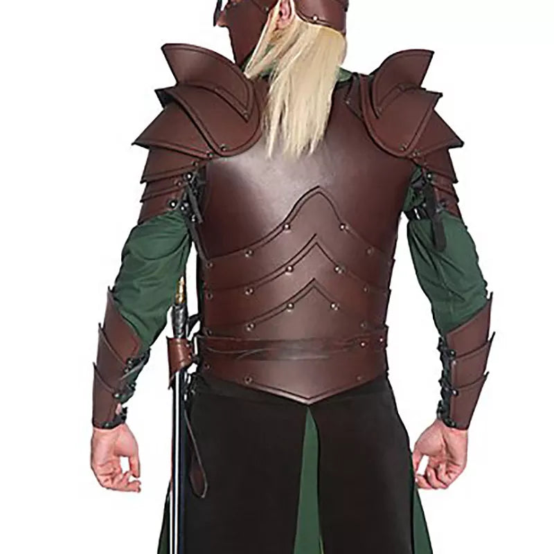 Halloween Leather Pauldrons Medieval Double Shoulder Armor