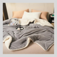Thick Double Layered Lamb Plush Blanket Cozy