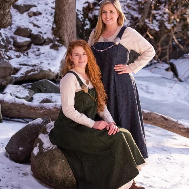 Early Medieval Linen Underdress With Linen Hems and Woven Trim for Viking  and Slavic Woman, Viking and Slavic Reenactment and Cosplay 