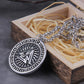 Nordic Vikings Jewelry Never Fade Odin&#39;s Valknut with Rune and Viking Axe pendant with wooden box as gift