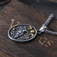 Wicca Triple Moon Goddess Viking Jewelry Odin Raven Amulet Pentagram Wiccan Pagan Moon Necklace Men Women Jewelery