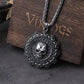 Fashion Valknut skull Viking Axe Warrior Stainless Steel Pendant Chain Necklace Jewelry with wooden box as gift