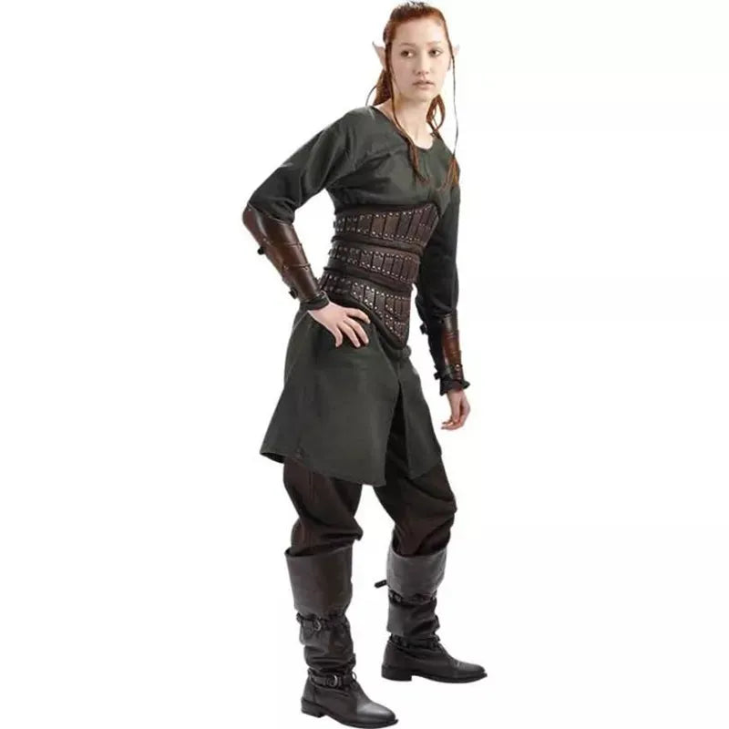 Medieval PU Leather Wide Belt Women Viking Pirate Elf Waist Armor Steampunk Accessory Knight Cosplay Costume Props Corset Cinch