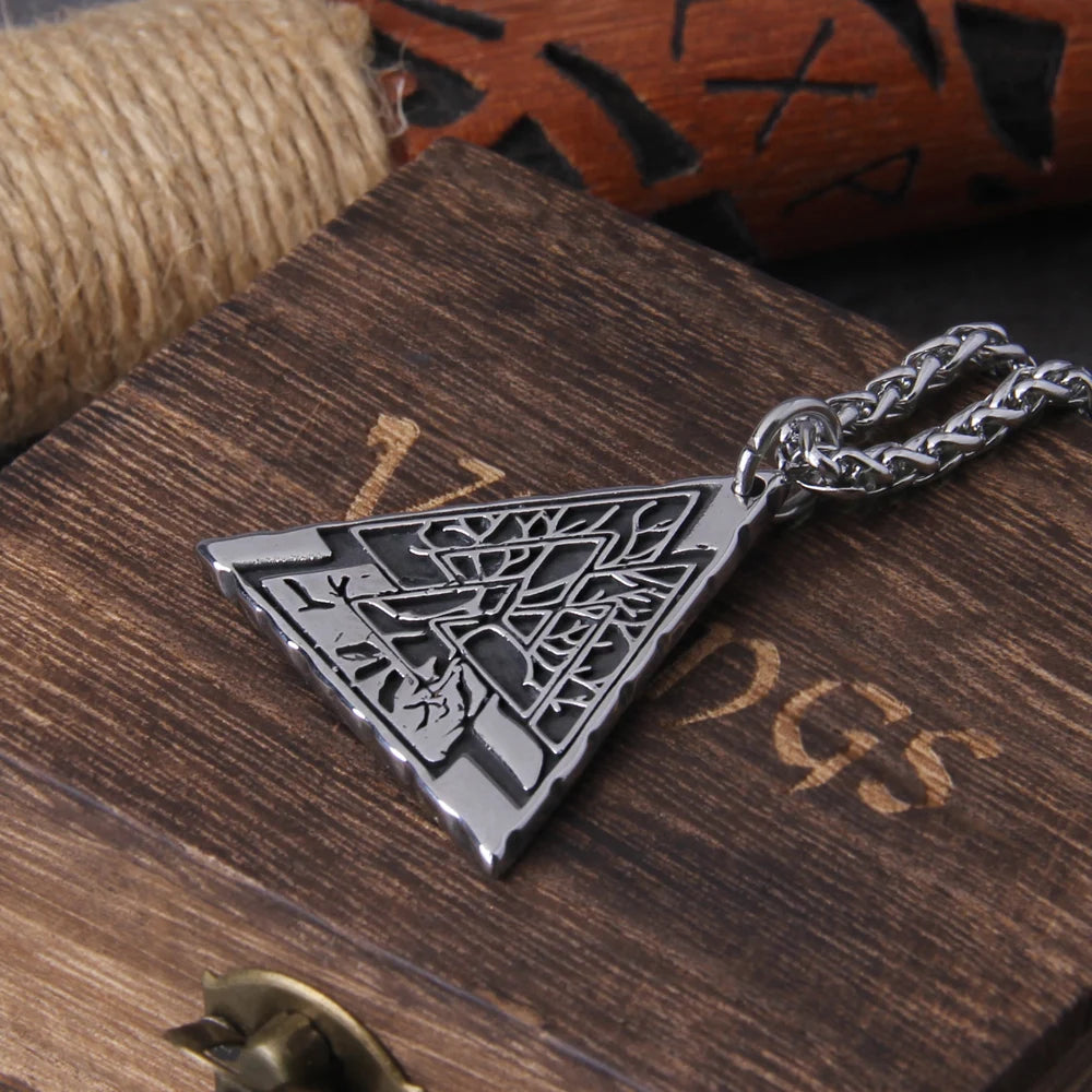 Never fade New Personality Celtic Tree of Life Round Pendant Necklace Men's Viking Rune Amulet Necklace Pendant Party Jewelry