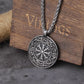 Stainless steel Vintage Viking Rune Compass Pendant Necklace High Quality Metal Pagan Amulet Jewelry