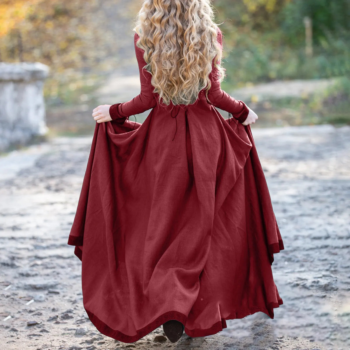 Female Elf Robe Women's Fashion Fairy Fairy Elf Dress Medieval Robe Retro Renaissance ...