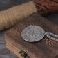 Stainless steel Vintage Viking Rune Compass Pendant Necklace High Quality Metal Pagan Amulet Jewelry