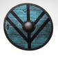 Lagertha Shieldmaiden Plank Blue Viking Shield, 24"