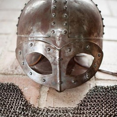 Bright Steel Gjermundbu Medieval Viking Helmet