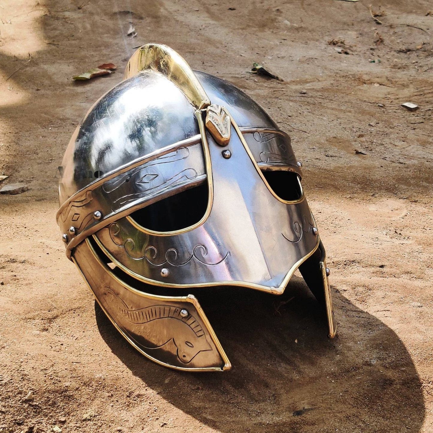 Handcrafted Viking Cavalry Armor Helmet