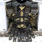 Roman Black Muscle Armor Set – Medieval Greek Gladiator Cuirass with Helmet & Pauldrons | Spartan 300, LARP, Cosplay, Halloween Costume