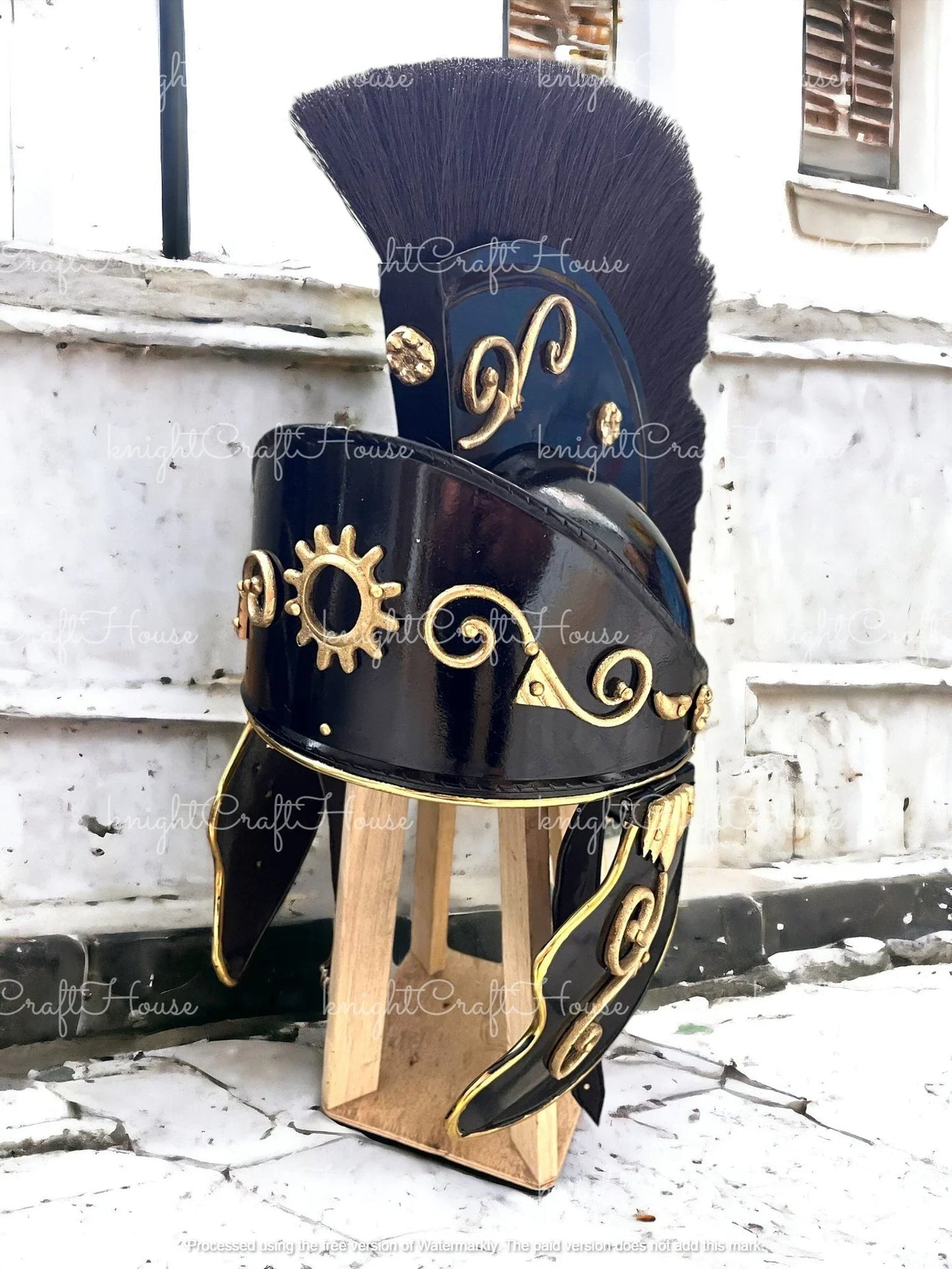 Roman Black Muscle Armor Set – Medieval Greek Gladiator Cuirass with Helmet & Pauldrons | Spartan 300, LARP, Cosplay, Halloween Costume