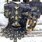 Roman Black Muscle Armor Set – Medieval Greek Gladiator Cuirass with Helmet & Pauldrons | Spartan 300, LARP, Cosplay, Halloween Costume