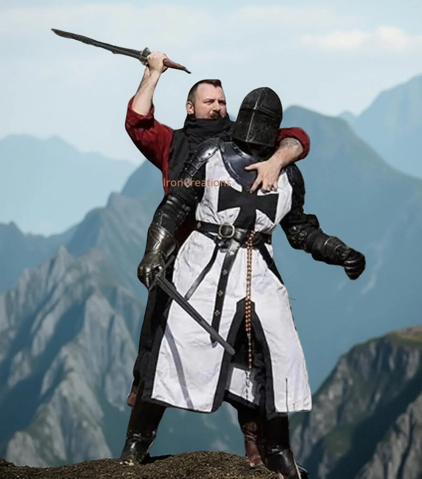 Templar Set Knight Costume Medieval Crusader Full Armor Set Knight Full Body Armor Suit Halloween Cosplay Outfit Decorative Armour Role Play