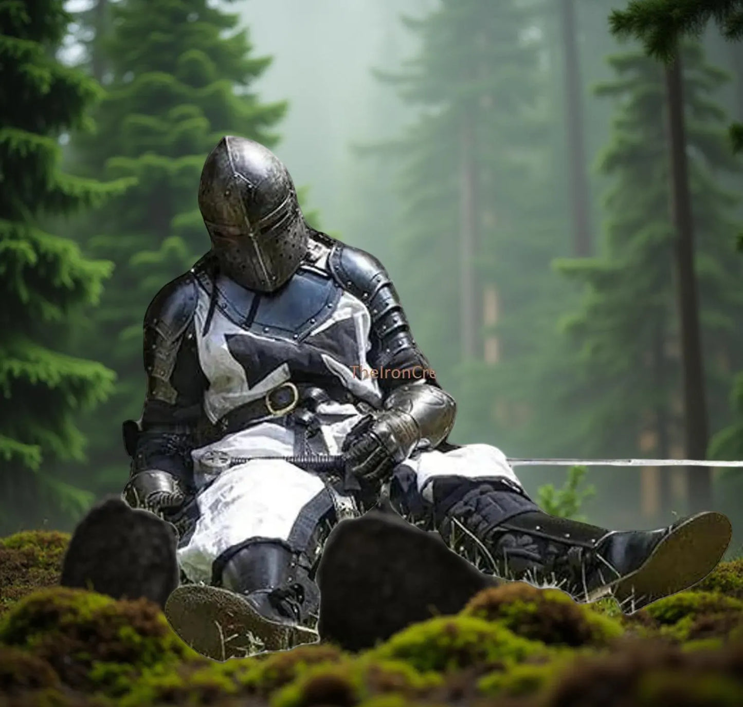 Templar Set Knight Costume Medieval Crusader Full Armor Set Knight Full Body Armor Suit Halloween Cosplay Outfit Decorative Armour Role Play