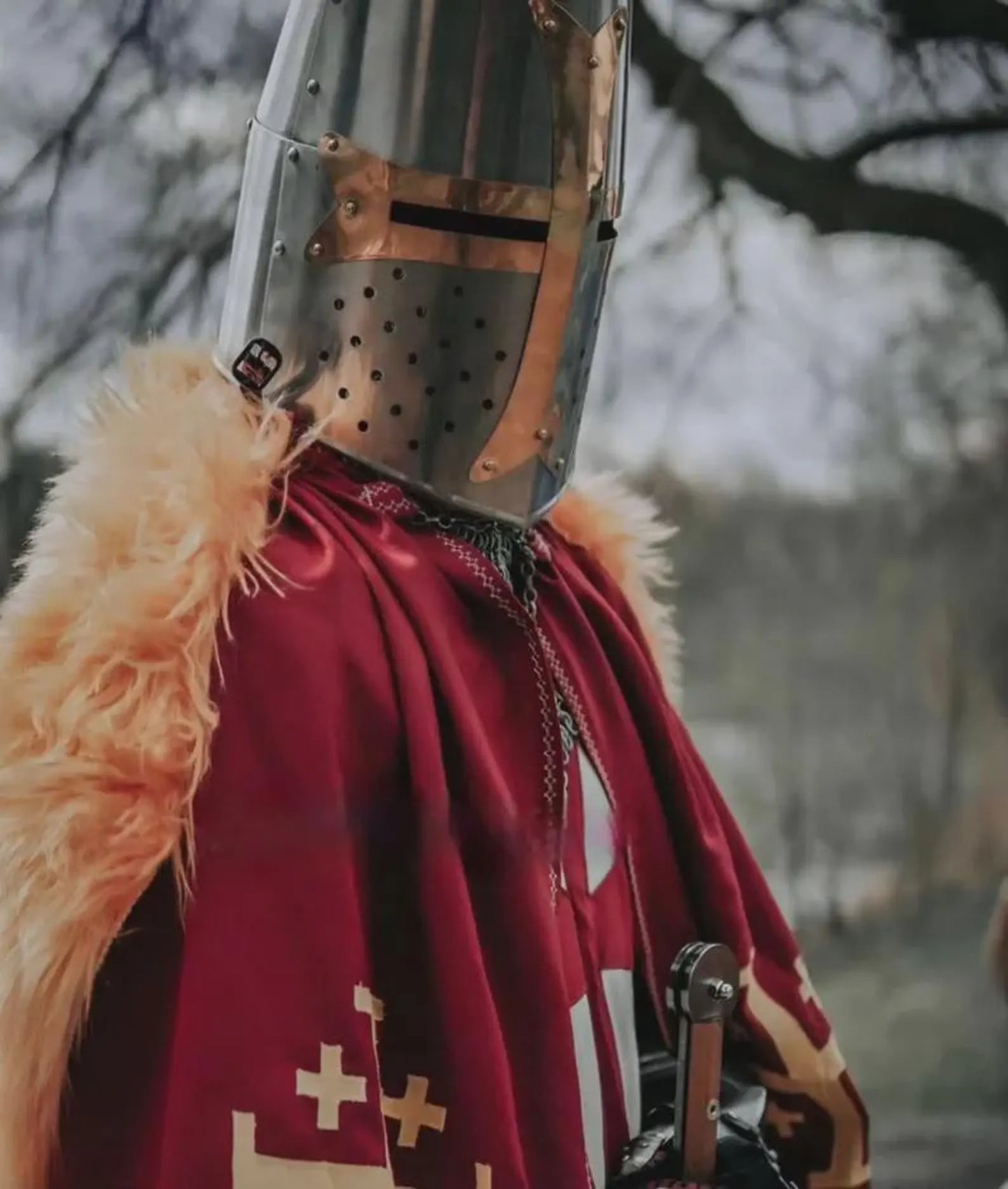 Templar Knight Armor Suit | Medieval Crusader Red Cross Armor | Wearable Costume for LARP, Cosplay, Reenactment, SCA