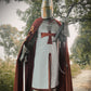 Templar Knight Armor Suit | Medieval Crusader Red Cross Armor | Wearable Costume for LARP, Cosplay, Reenactment, SCA