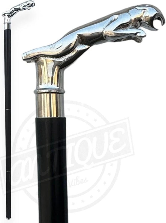 CHROME JAGUAR WALKING CANE STICK CLASSY CASUAL FASHIONABLE CANES FOR MEN WOMEN