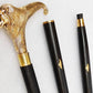 Solid Brass Lion Head Handle Wooden Walking Stick Cane Vintage Designer Handmade