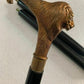 Lion Head Walking Stick – Solid Brass Handle & Black Wooden Cane – 36” King Styl
